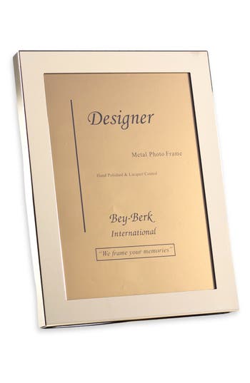 Bey-berk Metal 5" X 7" Picture Frame In Gold