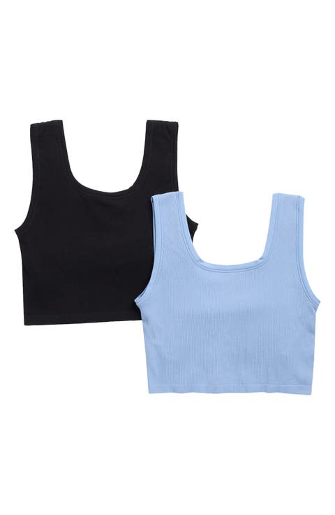 Kids' Seamless Bonnie 2-Pack Assorted Cropped Tanks