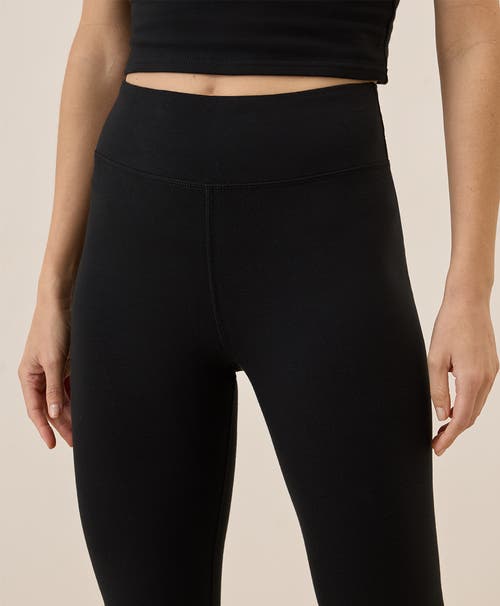 Pact On The Go-to Cropped Bootcut Legging Made With Organic Cotton In Black