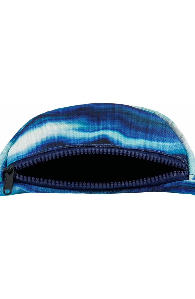 Deux par Deux Boy's Printed Fanny Pack Blue Wave And Black, Alternate, color,