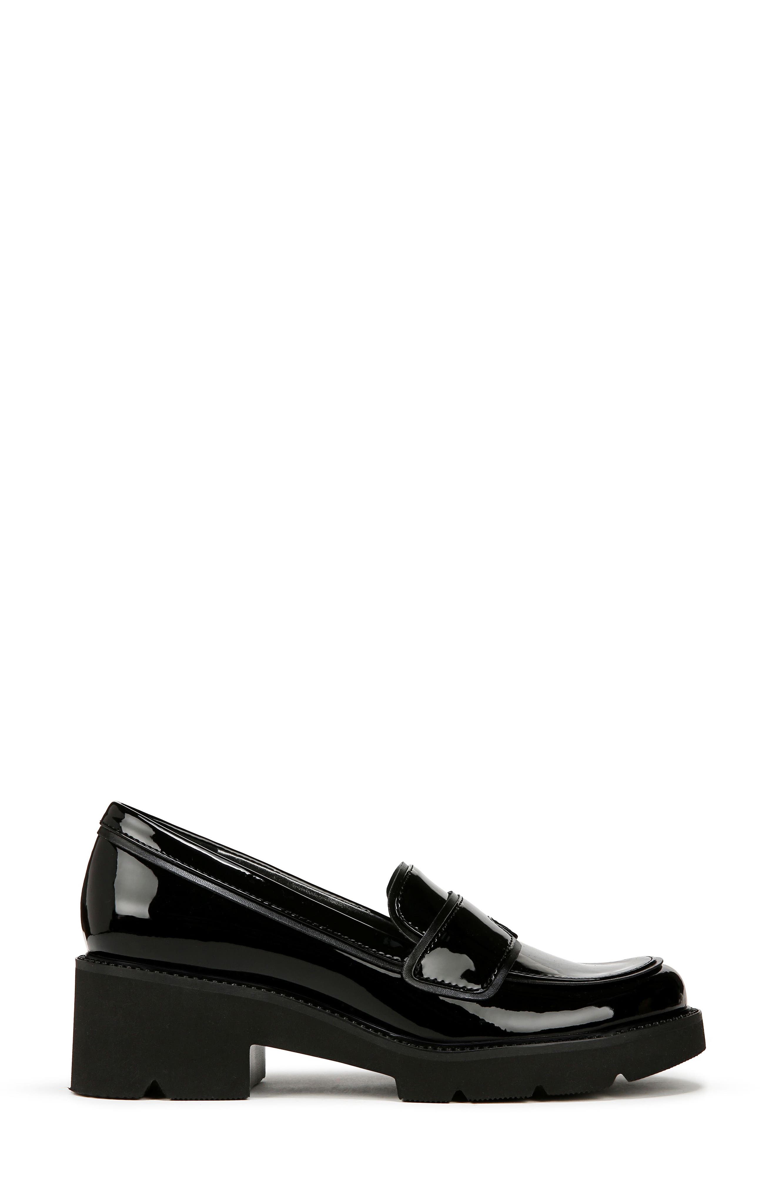 Darry Luxe Patent Platform Loafer, Alternate, color, BLACK