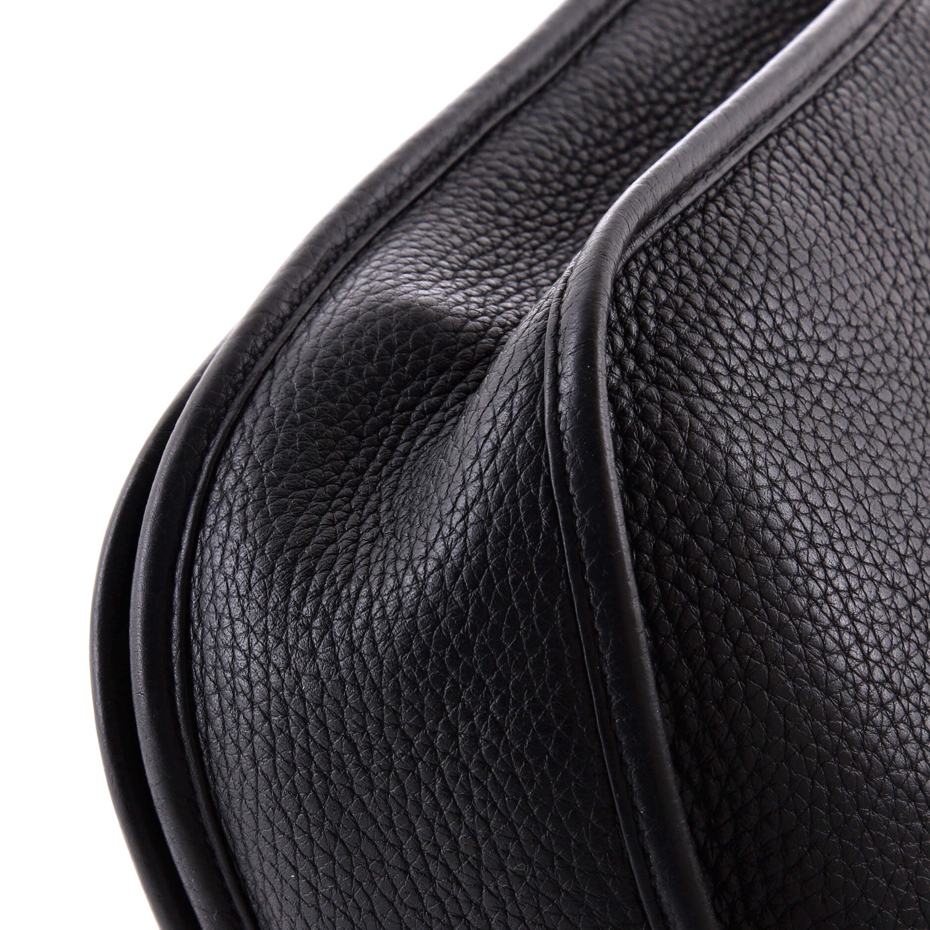 Pre-Owned Hermes Evelyne Bag Gen III Clemence PM, Alternate, color, Noir