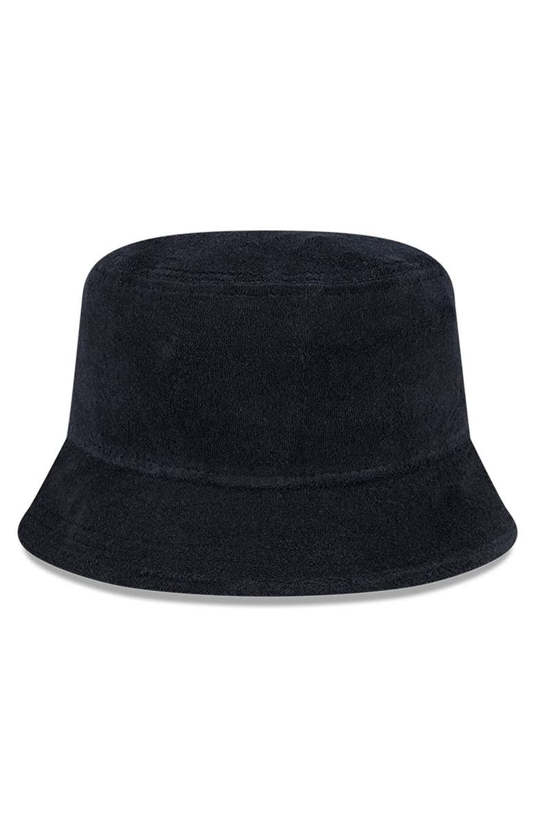 New Era Men's New Era Black Golden State Warriors Court Sport Terry Bucket Hat, Alternate, color,