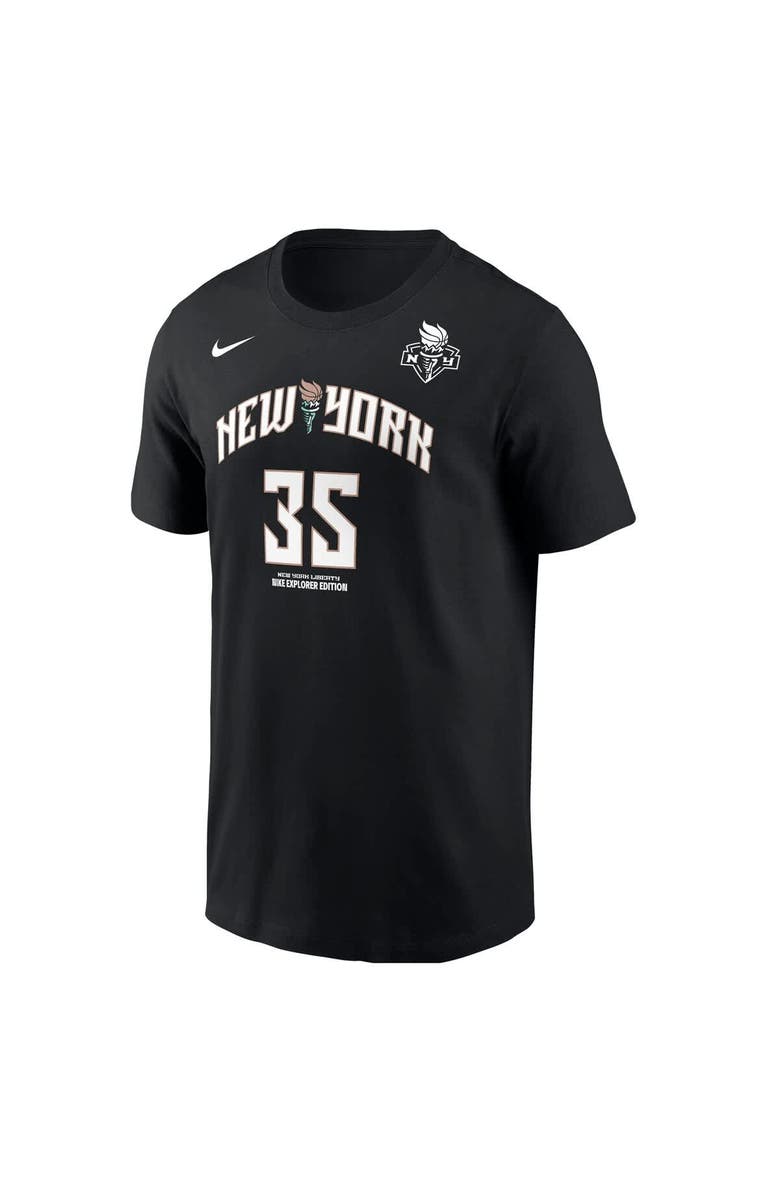 Nike Men's Nike Jonquel Jones Black New York Liberty Explorer Edition Name & Number T-Shirt, Alternate, color,