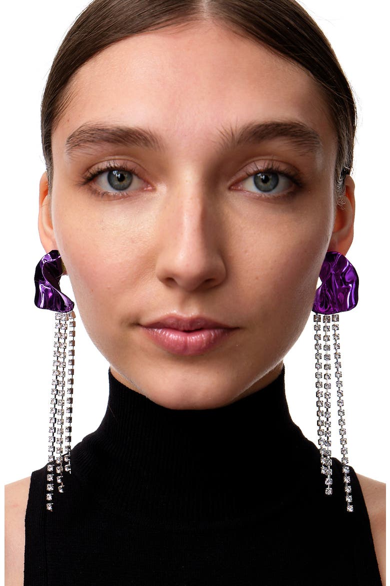 Georgia Crystal Drop Earrings, Alternate, color, VIOLET