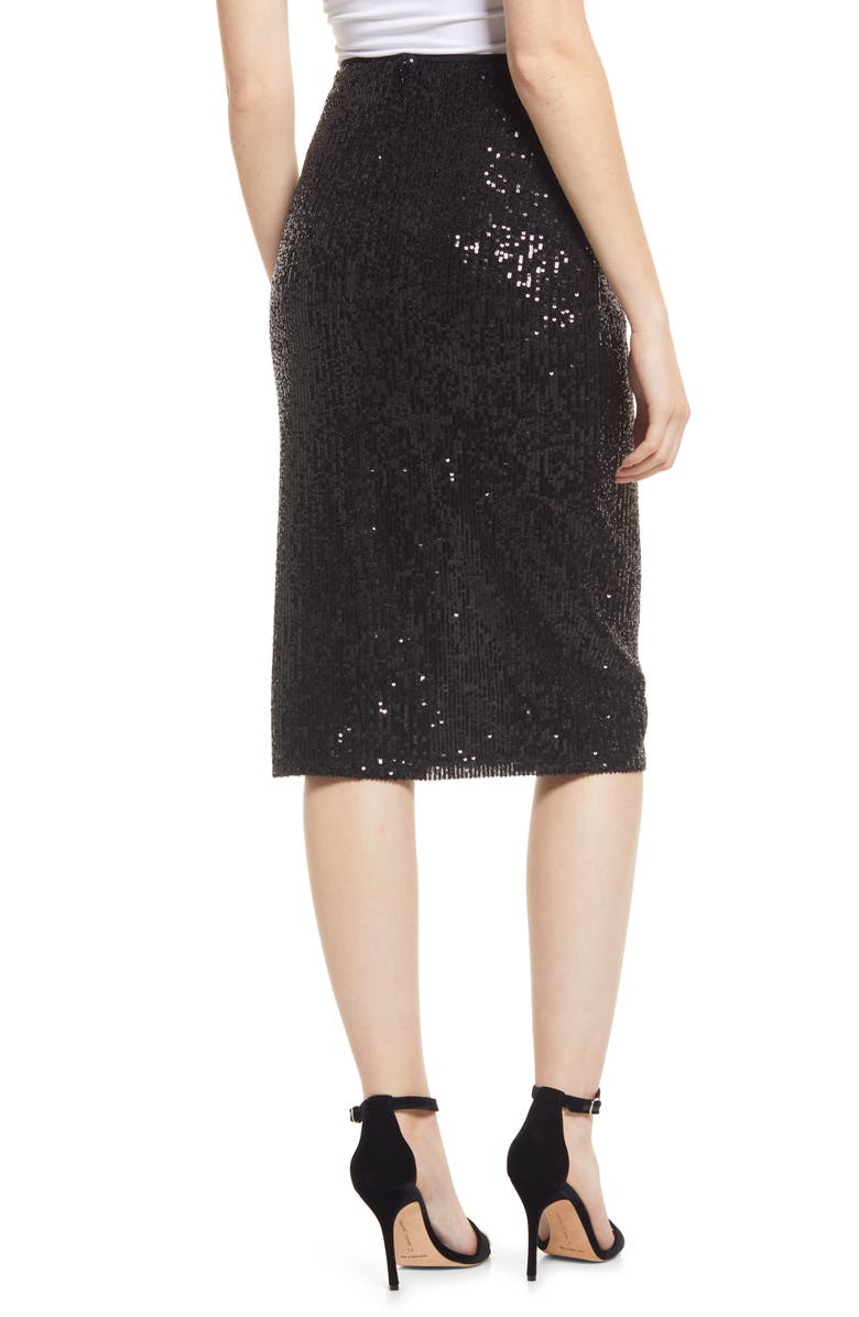 Halogen<sup>®</sup> Sequin Side Slit Skirt, Alternate, color, 