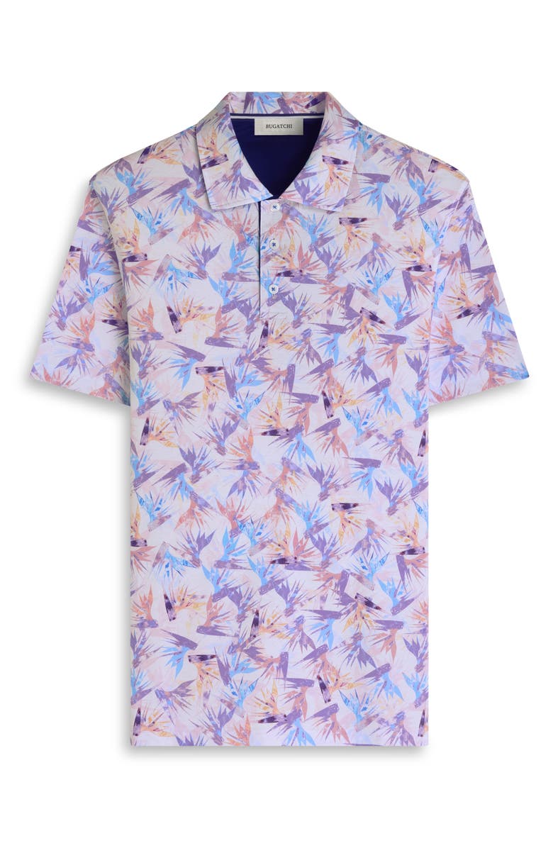 Bugatchi Hendrix Floral Pima Cotton Polo, Alternate, color, Pink