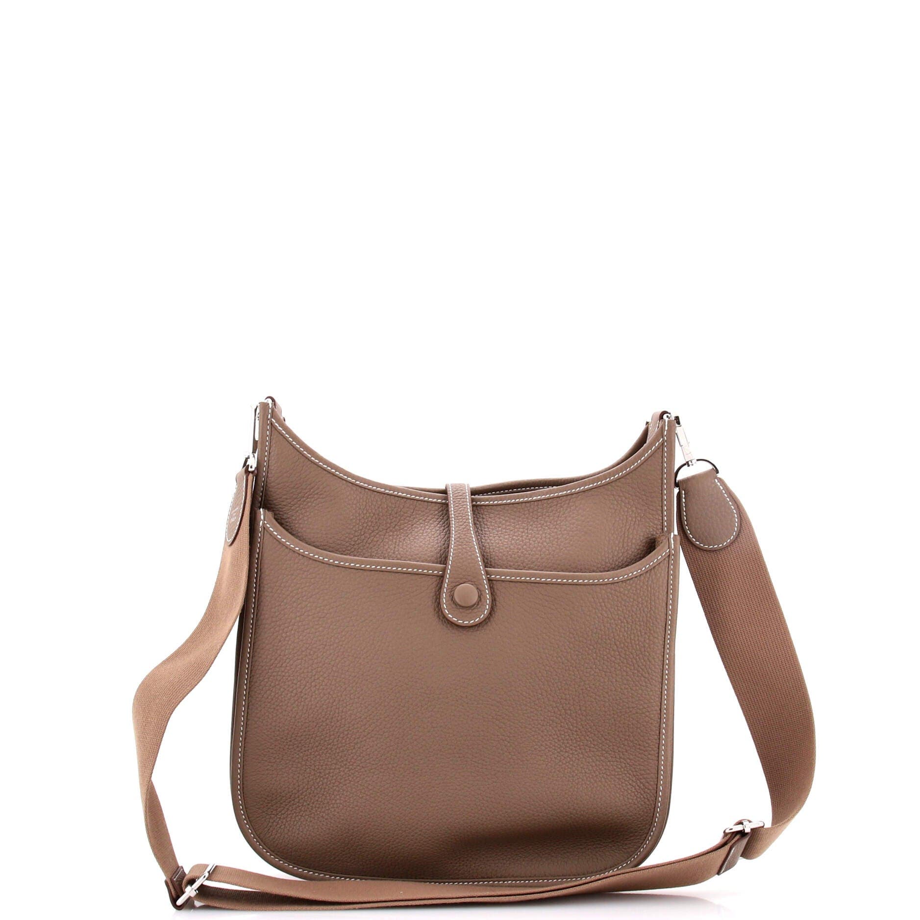 Pre-Owned Hermes Evelyne Bag Gen III Clemence PM, Alternate, color, Etoupe