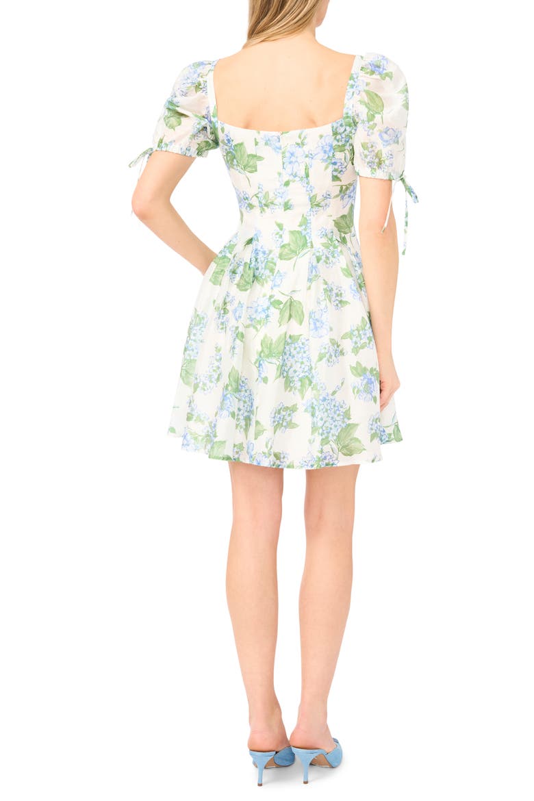 Box Pleat Puff Sleeve Dress, Alternate, color, DUSTY BLUE