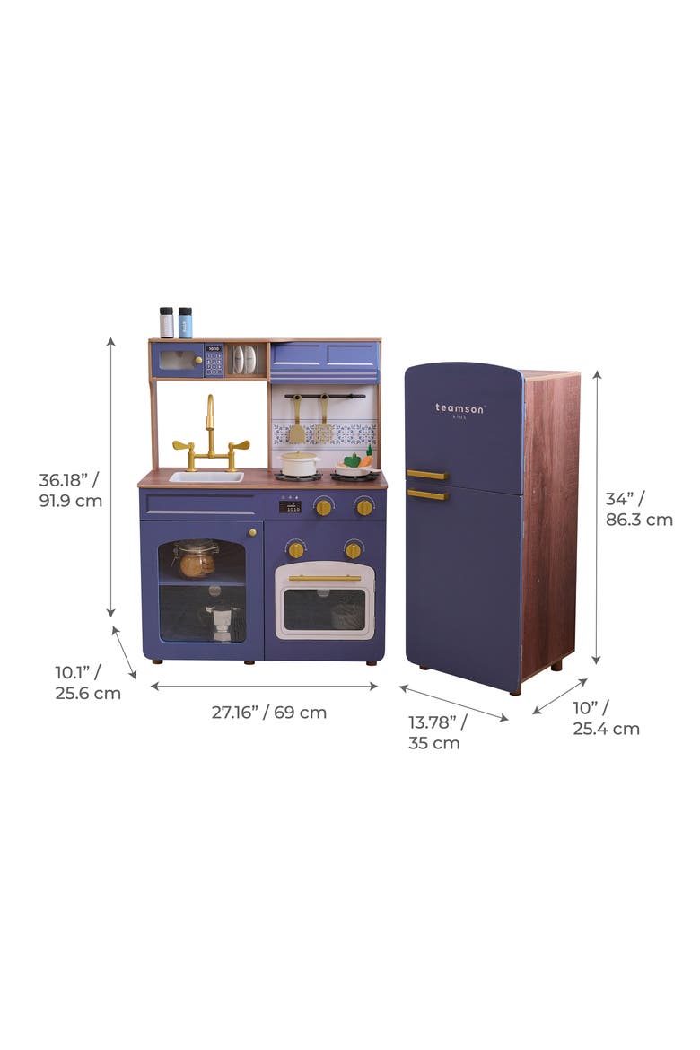 Little Chef Normandie Play Kitchen & Accessories, Alternate, color, BLUE