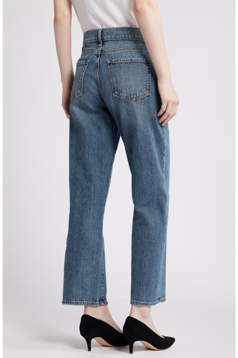 High Waist Straight Leg Jeans, Alternate, color, LIGHT BLUE WASH