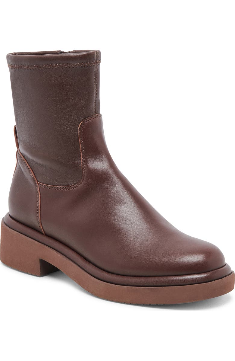Dolce Vita Simaya H2O Waterproof Platform Bootie, Main, color, Mahogany Leather H2o