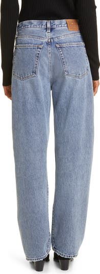 SS25【TOTEME】Worn Blue Organic Cotton Jeans twisted seams Twisted seam denim worn blue – TOTEME