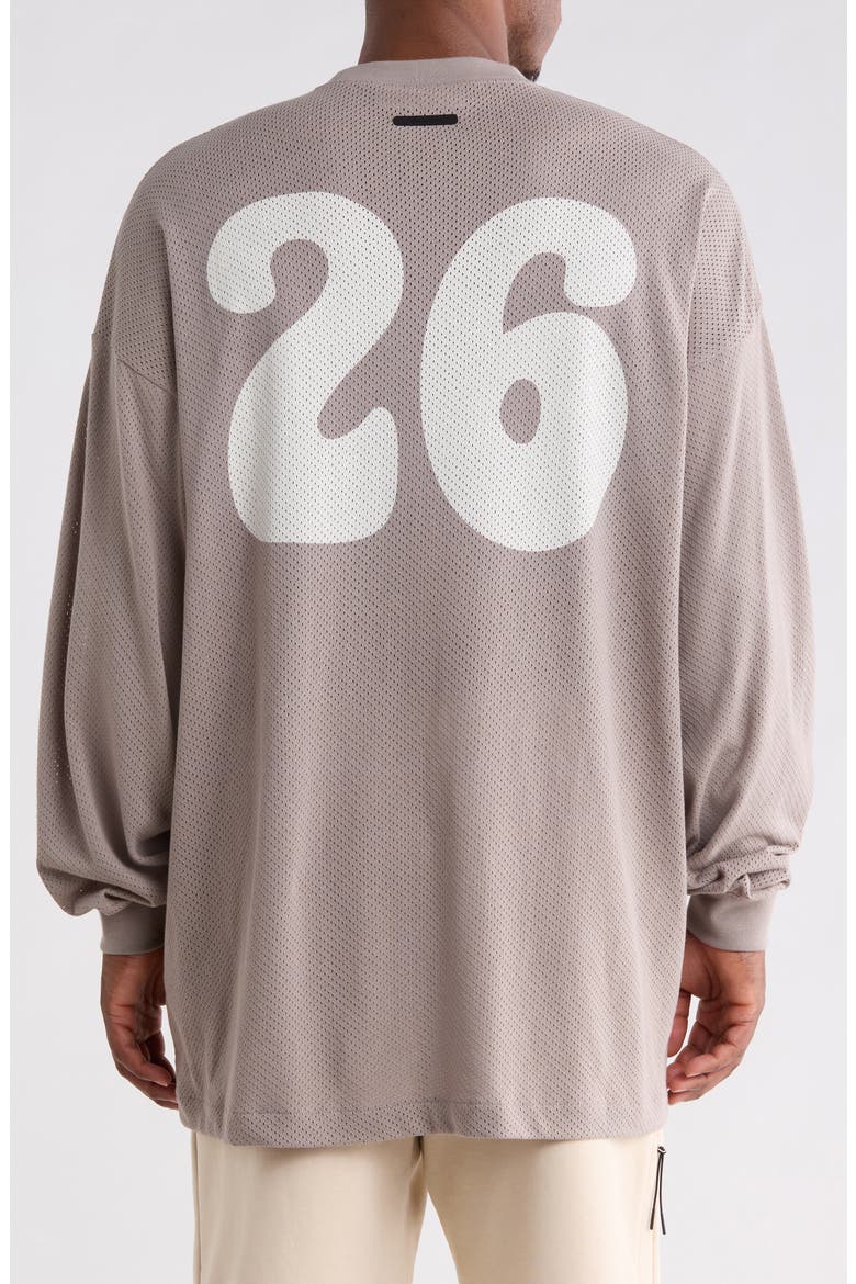 Merch Oversize Long Sleeve Cotton Mesh Graphic T-Shirt, Alternate, color, SEAL