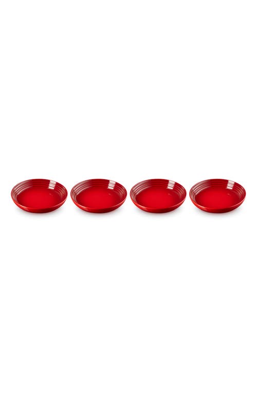 Le Creuset Vancouver Set Of 4 Pasta Bowls In Cerise