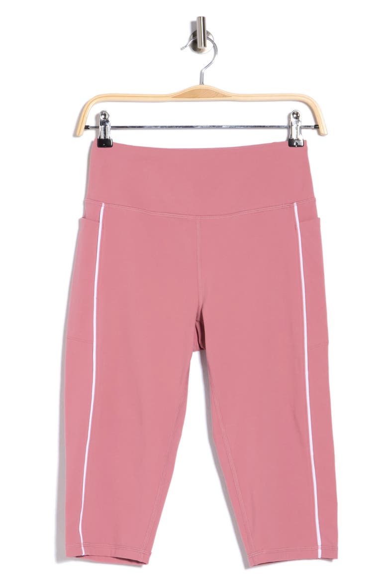 Perform High Waist Piped Capri Leggings, Alternate, color, PURPLE MESA