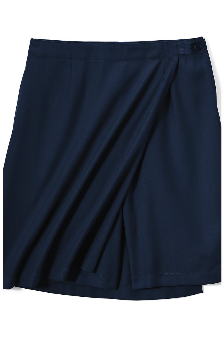 Solid A Line Tab Skort Top of Knee, Alternate, color, Classic Navy