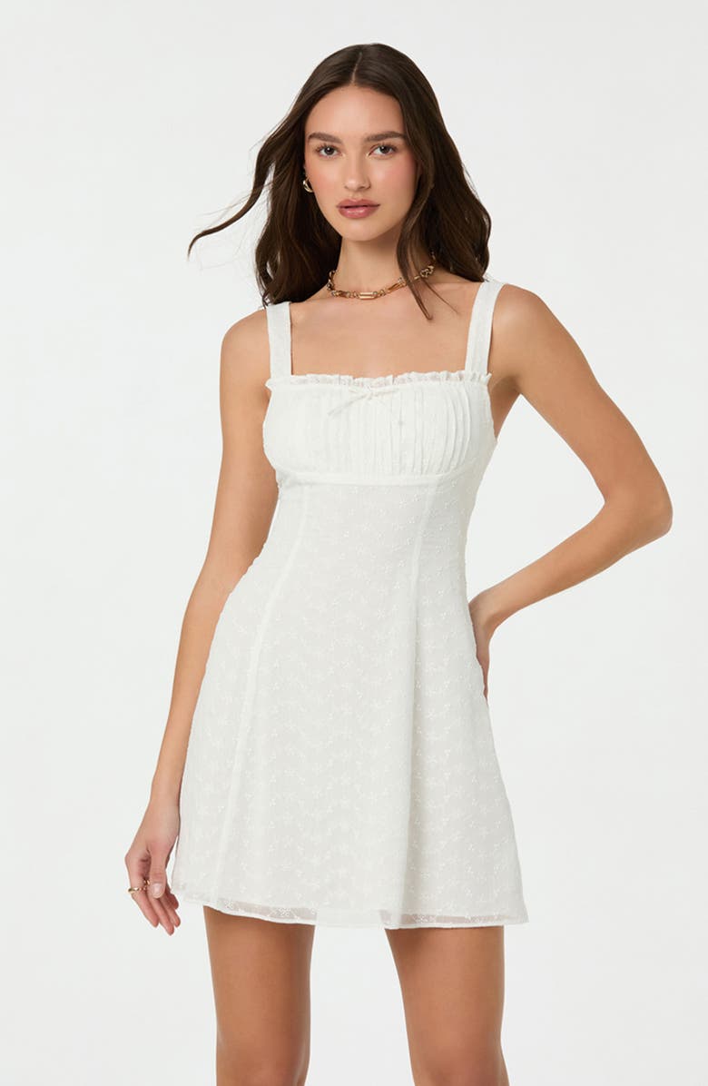 Collar Detail Eyelet Minidress