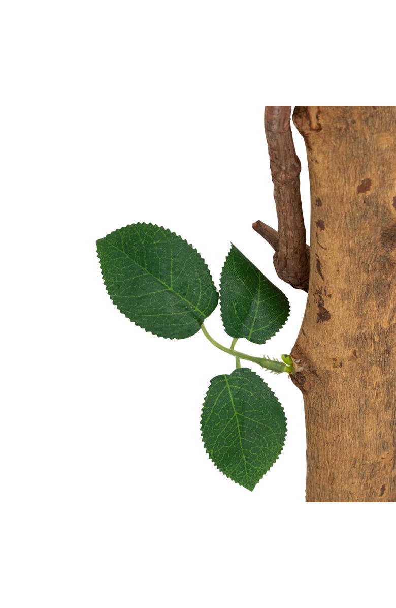 Northlight Potted Floral Artificial Roses in Bloom Garden Tree - White - 4', Alternate, color, Green