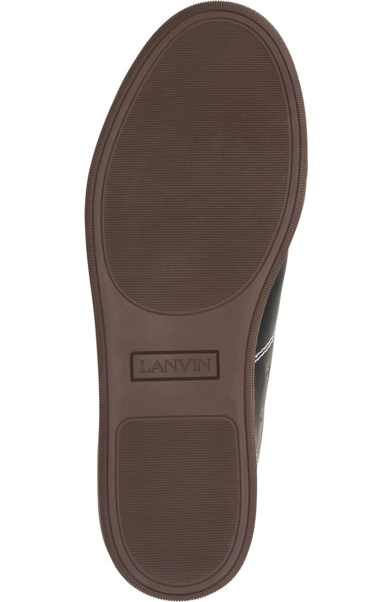 Lanvin Dbb1 Sneakers With Leather Tongue, Alternate, color, Noir/Blanc Cassé