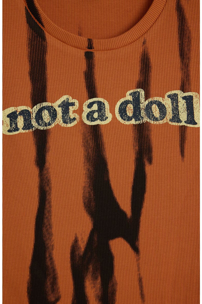 Not a Doll Cotton Graphic T-Shirt, Alternate, color, BROWN