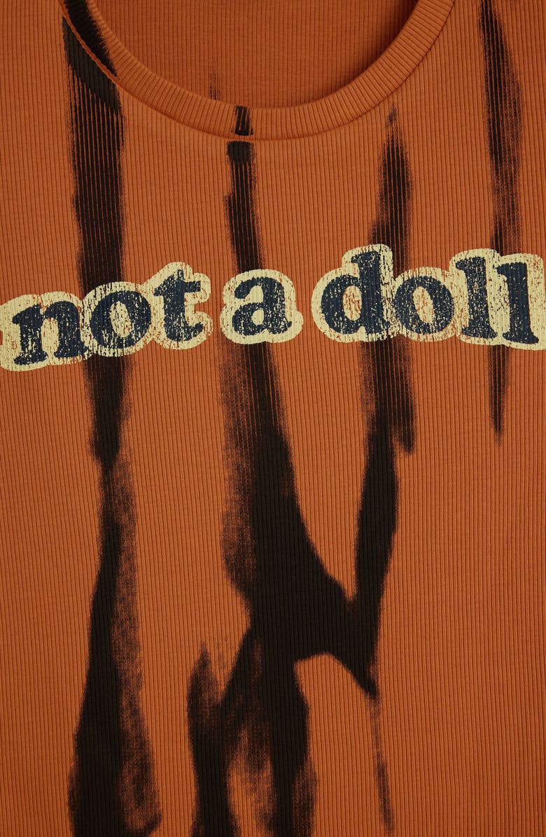 Desigual Not a Doll Cotton Graphic T-Shirt, Alternate, color, Brown
