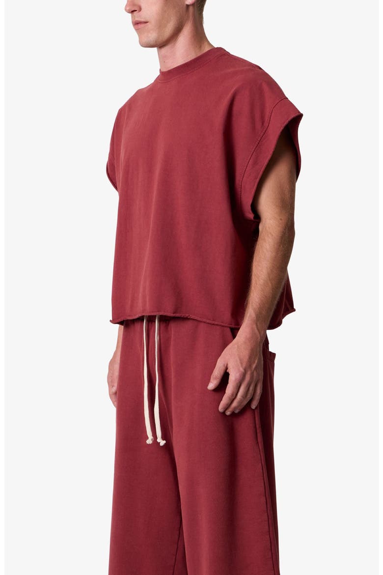 Cotton Cutoff T-Shirt, Alternate, color, MAROON