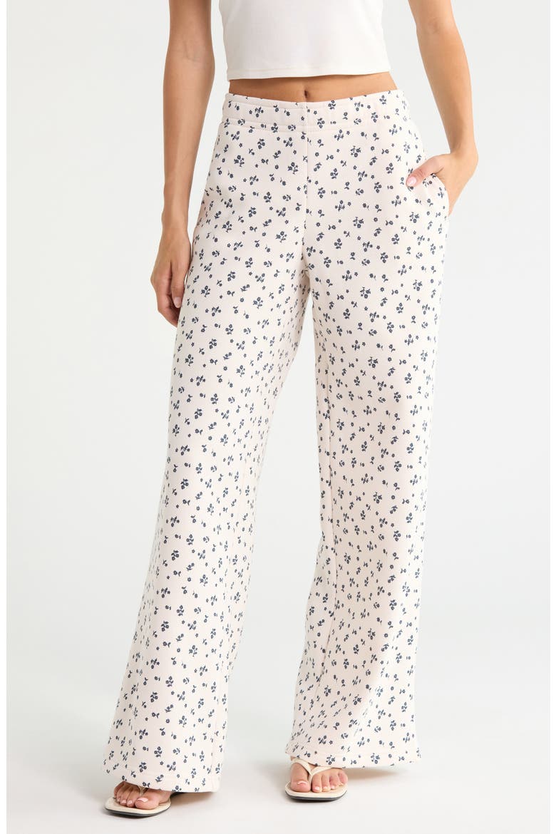 Ditsy Floral Baggy Sweatpants, Main, color, MULTI