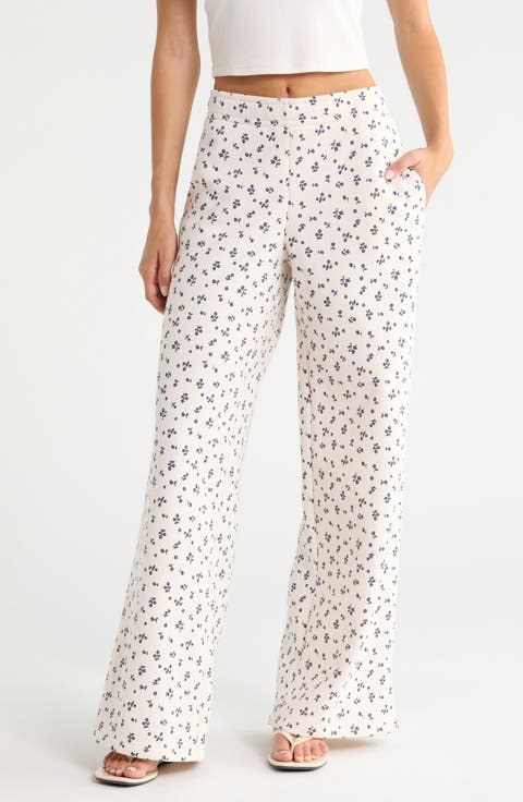 Ditsy Floral Baggy Sweatpants