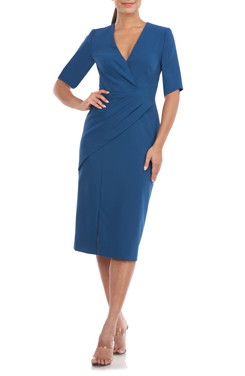 Kay Unger Delani Midi Sheath Dress, Main, color,