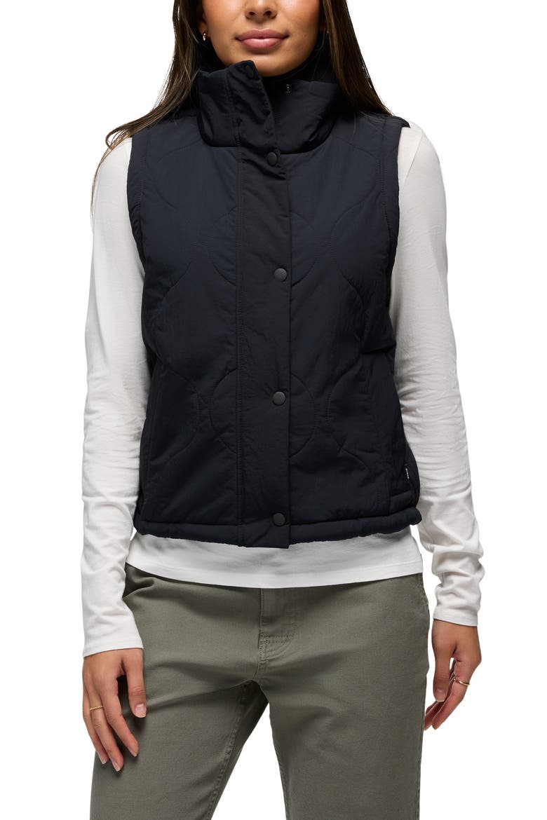 Encinitas Quilted Vest, Main, color, BLACK