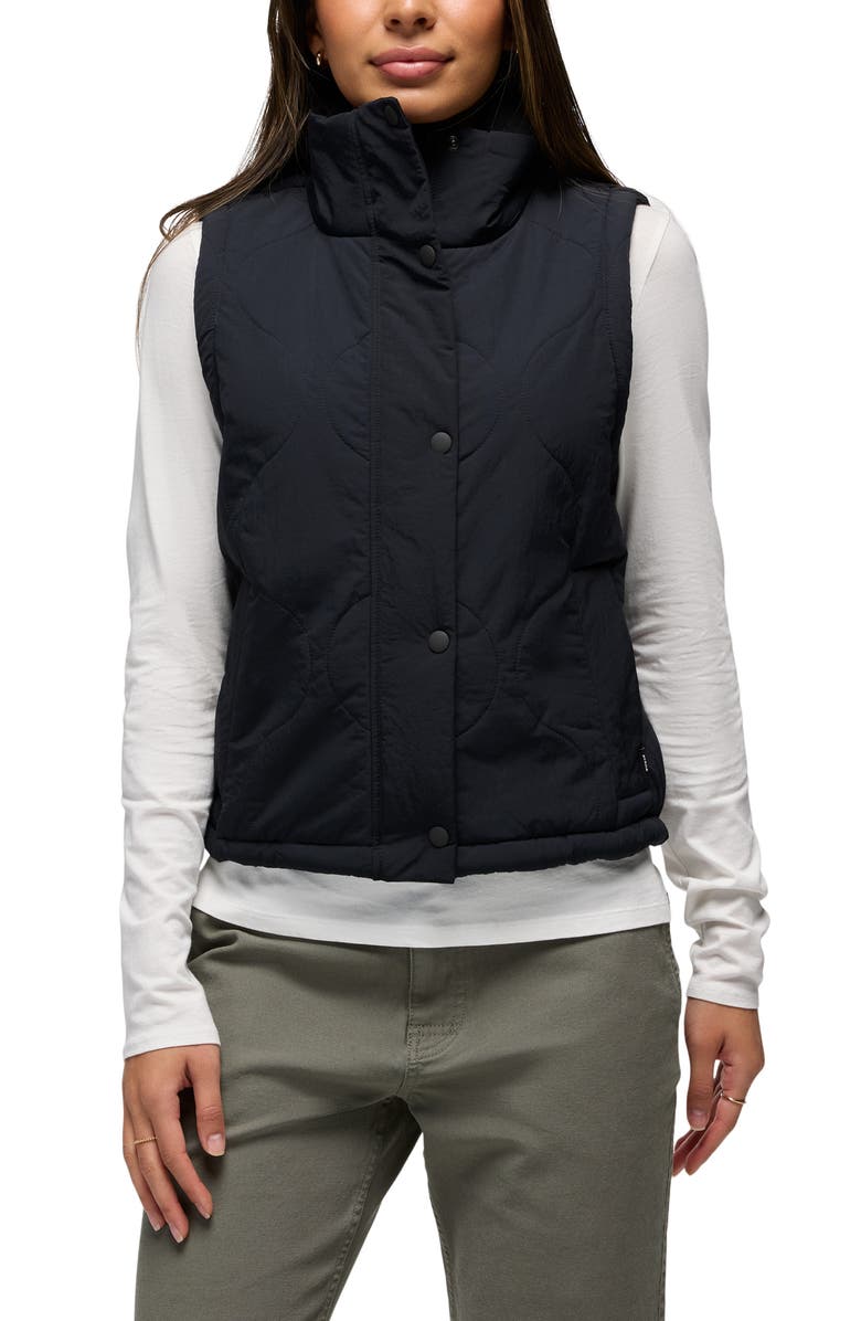prAna Encinitas Quilted Vest, Main, color, Black