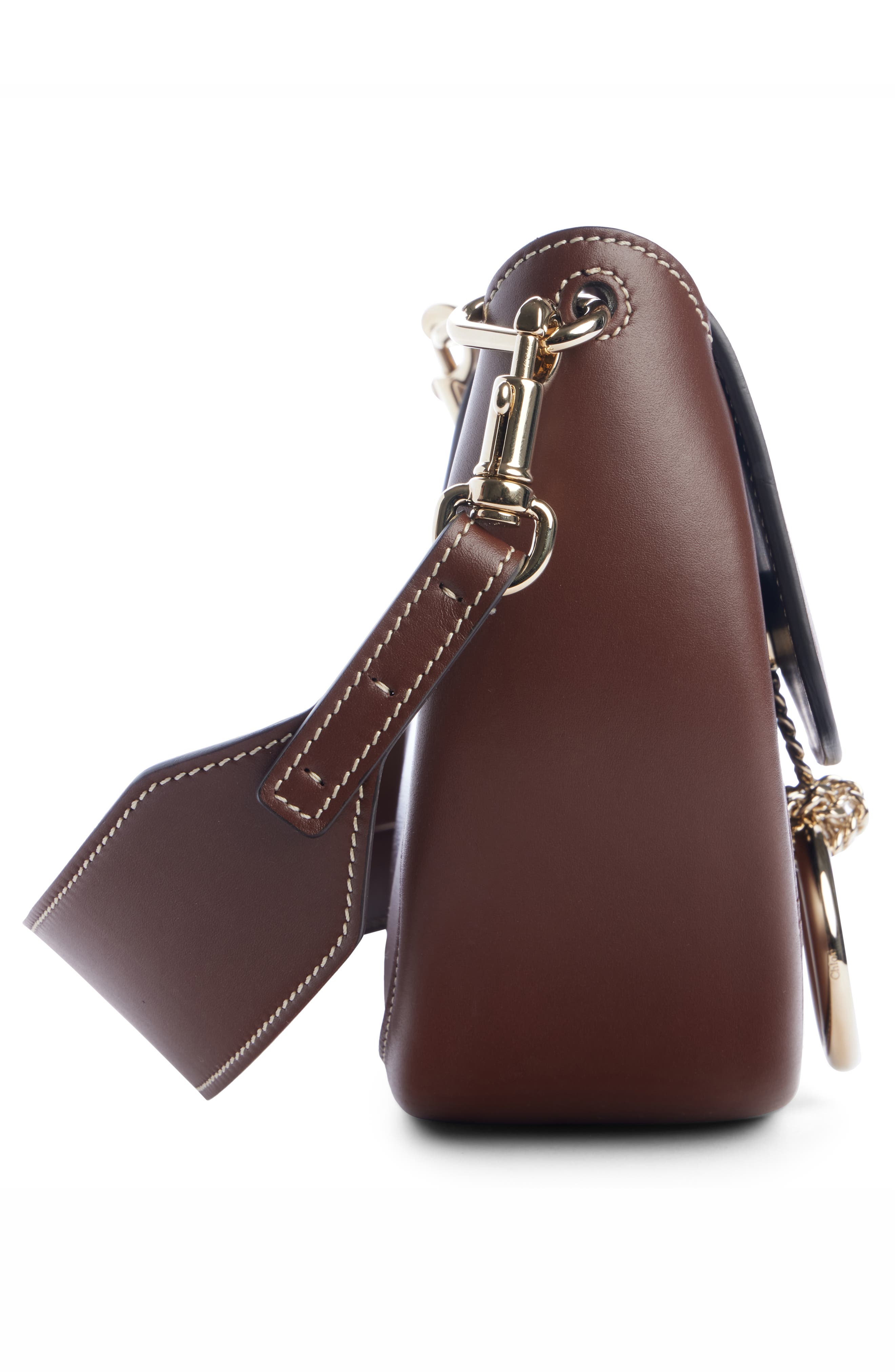 Chloé Small Arlene Leather Crossbody Saddle Bag, Alternate, color, 