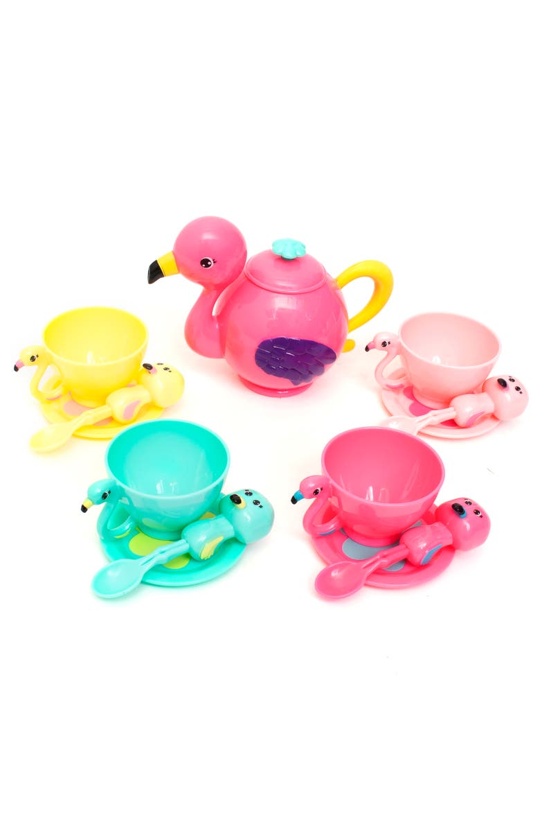 Zoo Troop Flamingo Animal Tea Party Set, 13 Pieces, Main, color, Multicolored