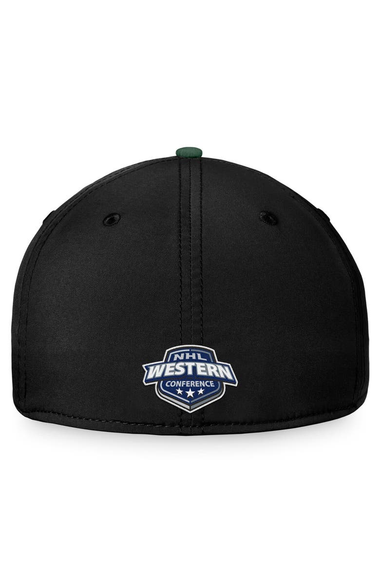 FANATICS Men's Fanatics Branded Black/Green Minnesota Wild Fundamental 2-Tone Flex Hat, Alternate, color,