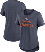 Nike Women's Nike Navy Denver Broncos Script Tri-Blend T-Shirt