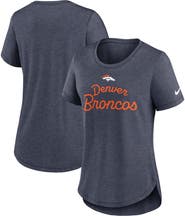 Nike Women's Nike Navy Denver Broncos Script Tri-Blend T-Shirt