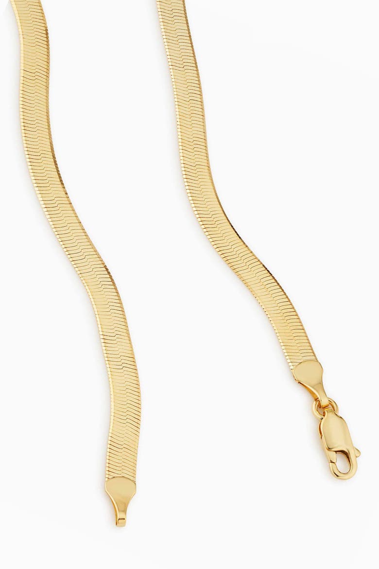 14K Gold Park Avenue Statement Herringbone Chain, Alternate, color, Yellow Gold