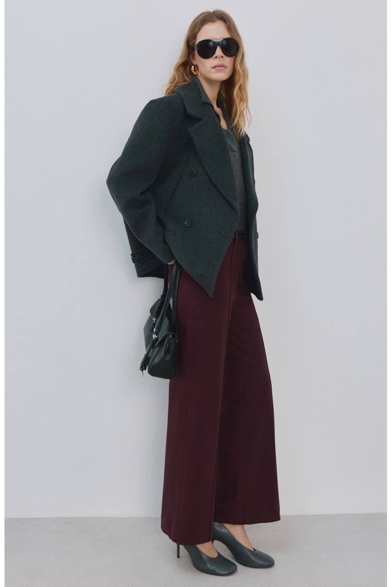 Seamed High Waist Wide Leg Jeans, Alternate, color, WINE