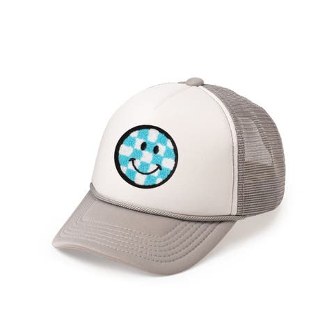 Smiley Checker Patch Trucker Hat (Toddler, Little Kid & Big Kid)