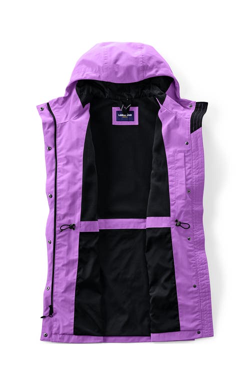 Lands' End Squall Hooded Waterproof Raincoat In Soft Orchid
