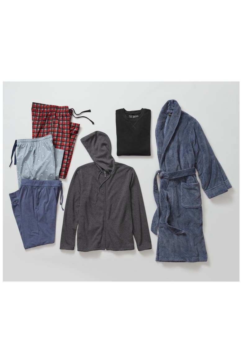 Poplin Pajama Pants, Alternate, color, BLUE ESTATE NELSON PLAID