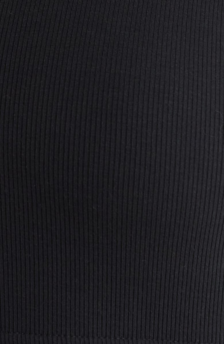 TomboyX Essentials Rib Sports Bra, Alternate, color, Black