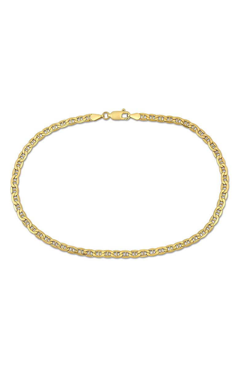 DELMAR 10K Yellow Gold Mariner Chain Anklet, Main, color, 