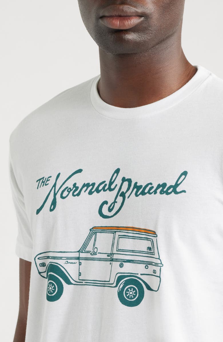 The Normal Brand Summer Bronco Cotton Blend Graphic T-Shirt, Alternate, color, White