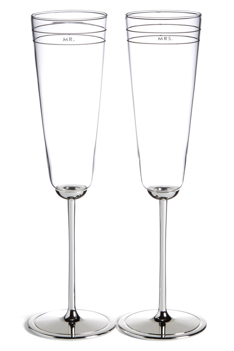 darling point set of 2 champagne flutes, Main, color, NO COLOR