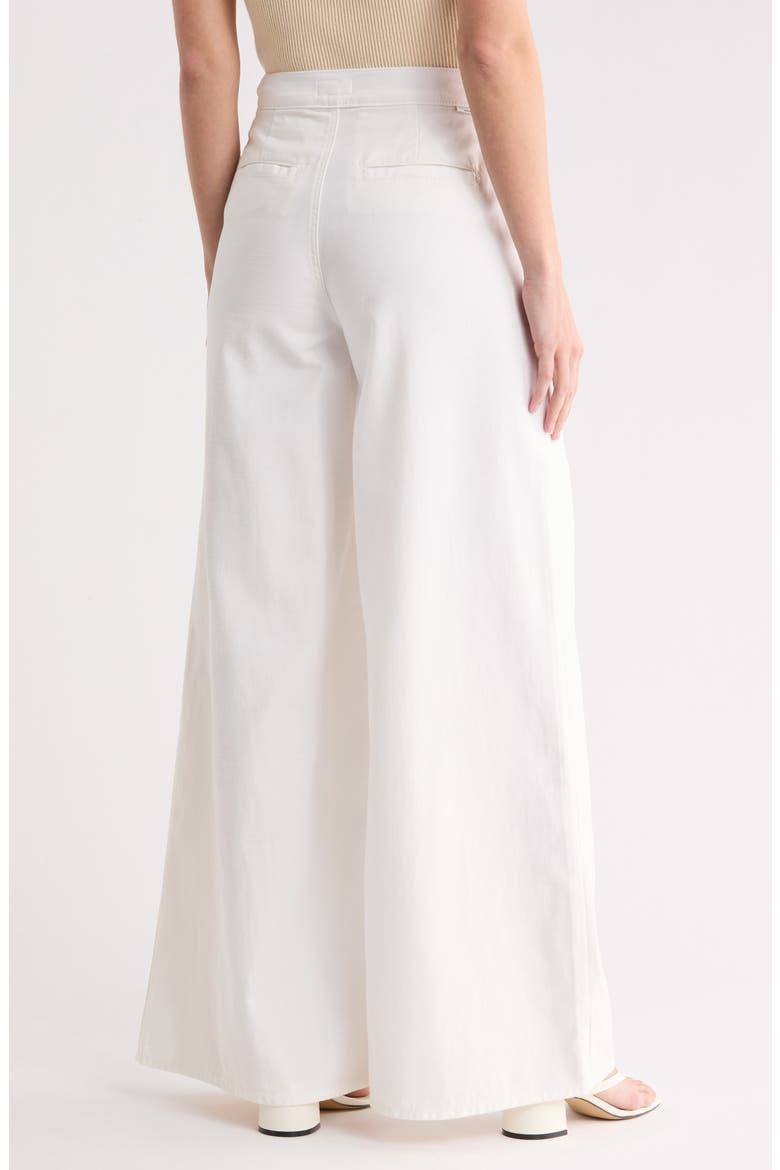 The Undercover Laced-up High Waist Wide Leg Jeans, Alternate, color, WHITE