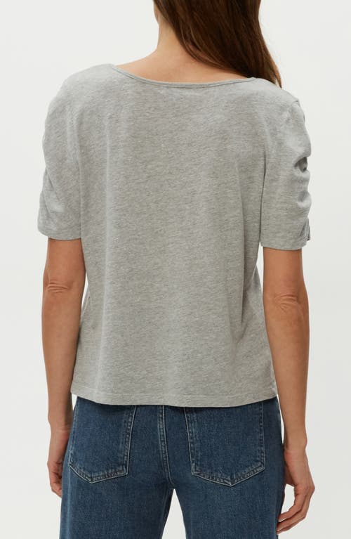 Michael Stars Josie V-neck Shirt In Heather Grey