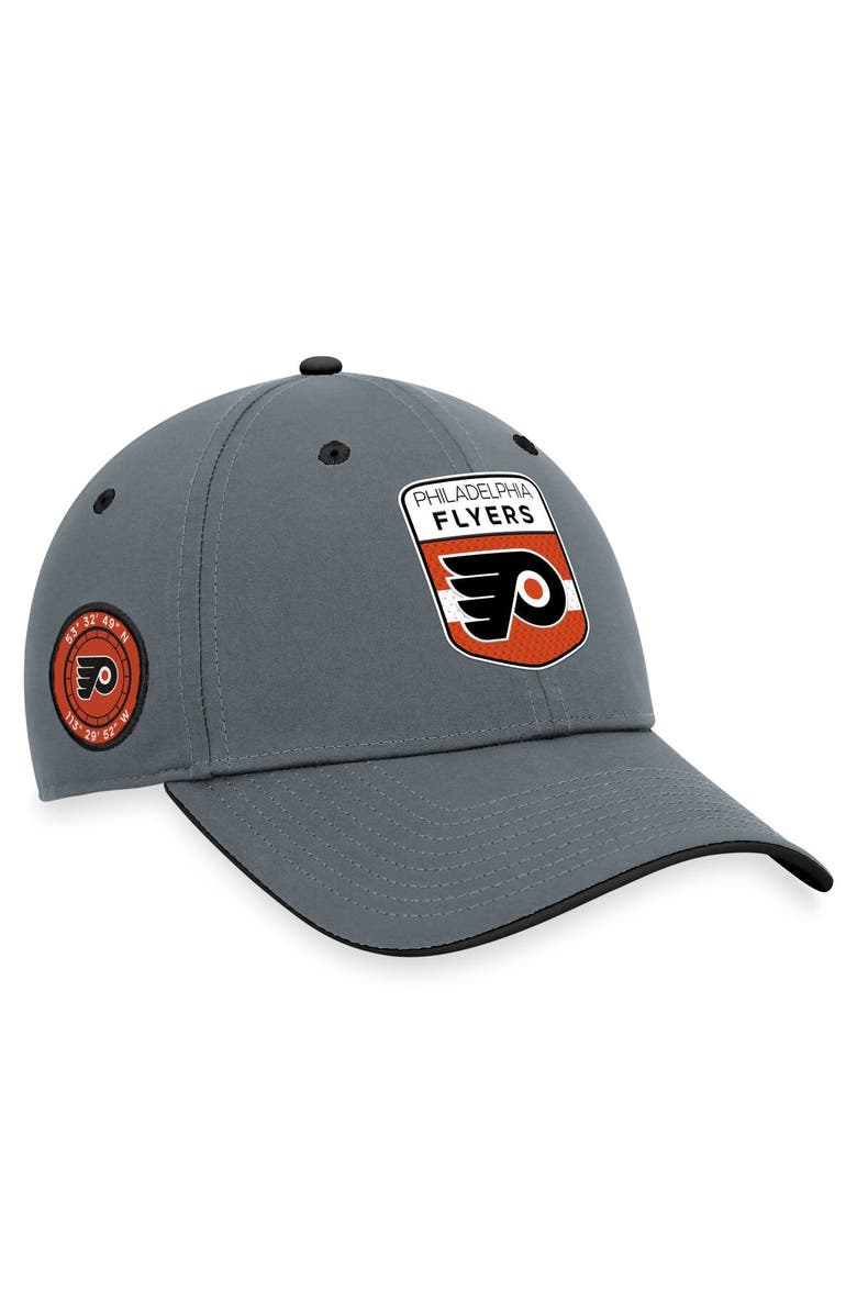 FANATICS Men's Fanatics Branded  Gray Philadelphia Flyers Authentic Pro Home Ice Flex Hat, Main, color, 