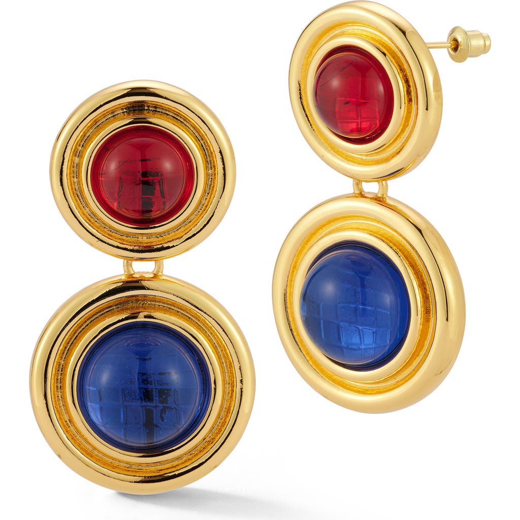 Chloe & Madison Chloe And Madison Double Drop Earrings In Gold